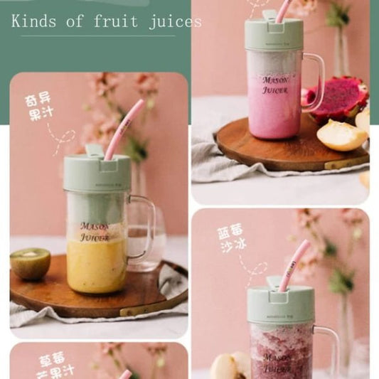 Mason Portable Mini juicer Blender With Straw Cup | Juicer Portable Outdoor
