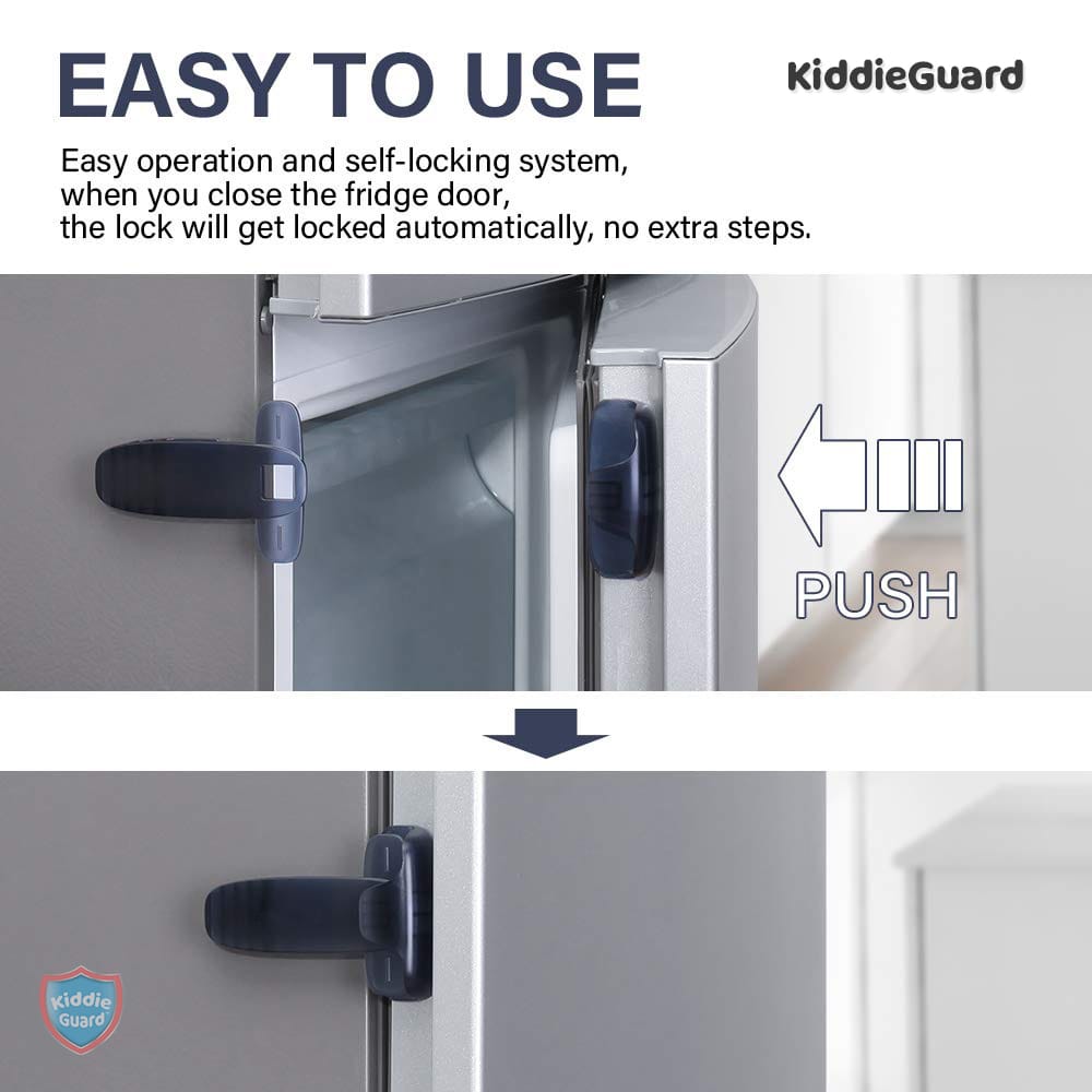 Black transparent refrigerator lock | Child Safety Fridge Lock | Baby Safety