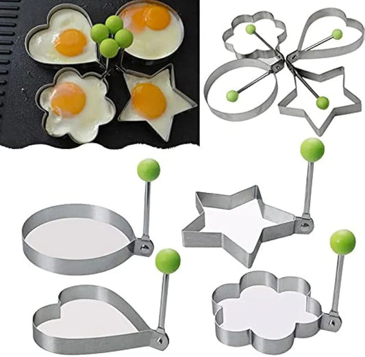 Pack of 4 New Mould Style Fried Egg Pancake Shaper