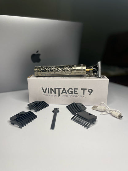 Vintage T9 Trimmer Dragon Style Metal Professional Hair and Beard Trimmer (Metal
