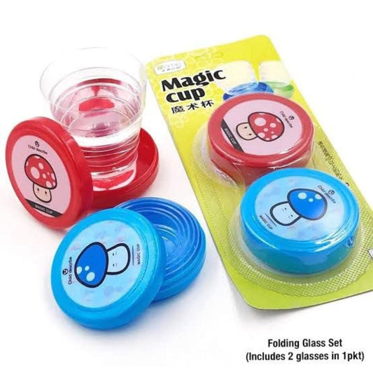 Pack of 2 Magic Glass for Kids, Folding Collapsible Magic Cup,