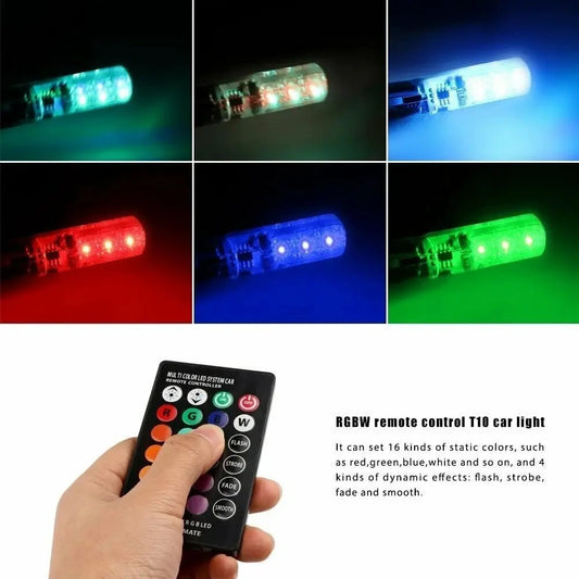 SMDs LED Car Parking Light Bulbs Pair Remote Control