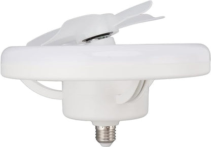 360° Rotating Socket Ceiling Fan with Light and Remote