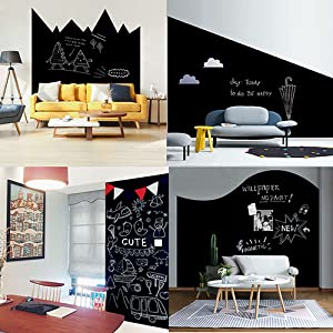Large Black Chalkboard Sticker Paper DIY Black Board Wall Adhesive Black Board