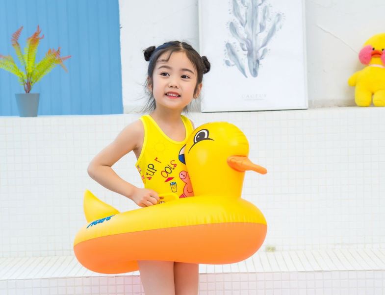 Duck Baby Floats Tube, Inflatable Duck Pool Float, Baby Floating Seat, Children