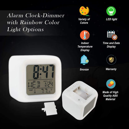 Creative Alarm Clock Sublimation LED Digital Clock 7 Color Changing Light Night