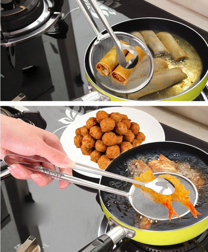 2 IN 1 FRYING TONG | Imported Small Multi-functional 2 in 1