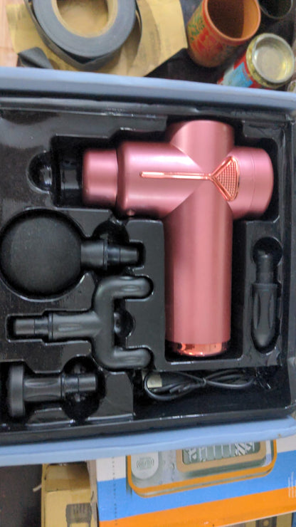 4 in 1 Multi-Function Vibration Massage Gun Professional Ultra Quiet Pain Relief