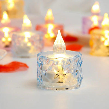 Pack of 12 Warm White Flameless Led Tealight Candle Decorative Battery Operated
