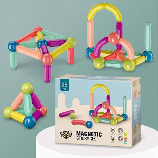 25 pcs Magnetic Blocks Toy for Kids | Magnetic bar blocks