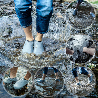Rain Boot Thicken Waterproof Silicone Gel Shoe Cover Rain (Color random)