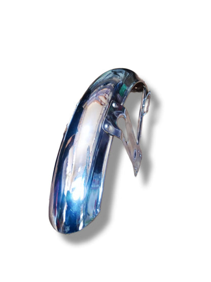 Front Cut Mudguard for 70cc and 125cc cafe racer bikes | Chrome