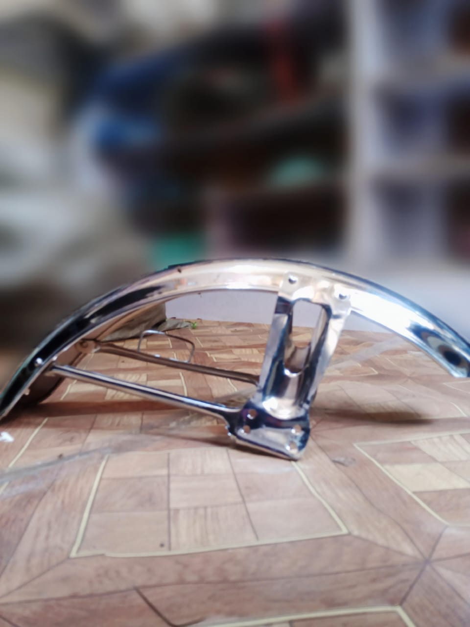 Front Cut Mudguard for 70cc and 125cc cafe racer bikes | Chrome
