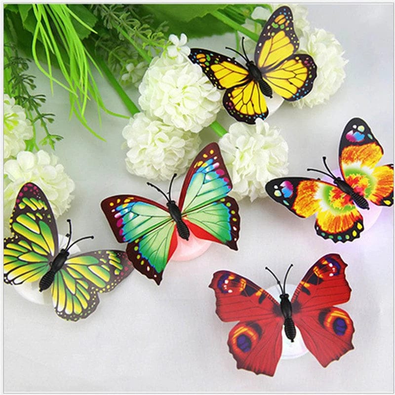 Glow In The Dark 3D Led Butterfly Night Light Led Color Changing