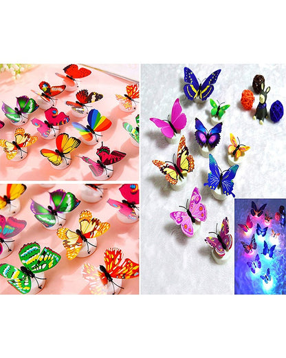 Glow In The Dark 3D Led Butterfly Night Light Led Color Changing