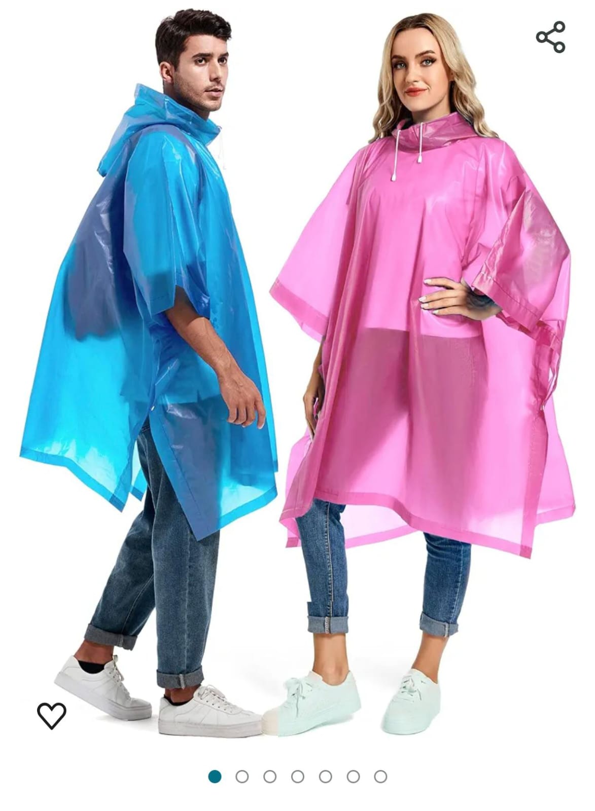 Rain Ponchos for Adults Reusable - Raincoats Survival Emergency Heavy Duty Rain