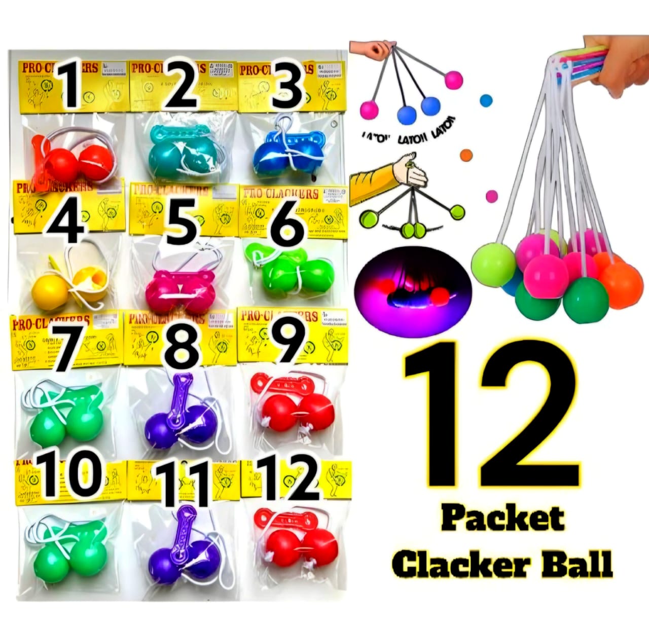 12 packet tak tak clacker ball | china ball | pack of