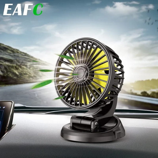 Portable Car Cooling Fan | Multi-Angle Rotatable with USB cable for Car