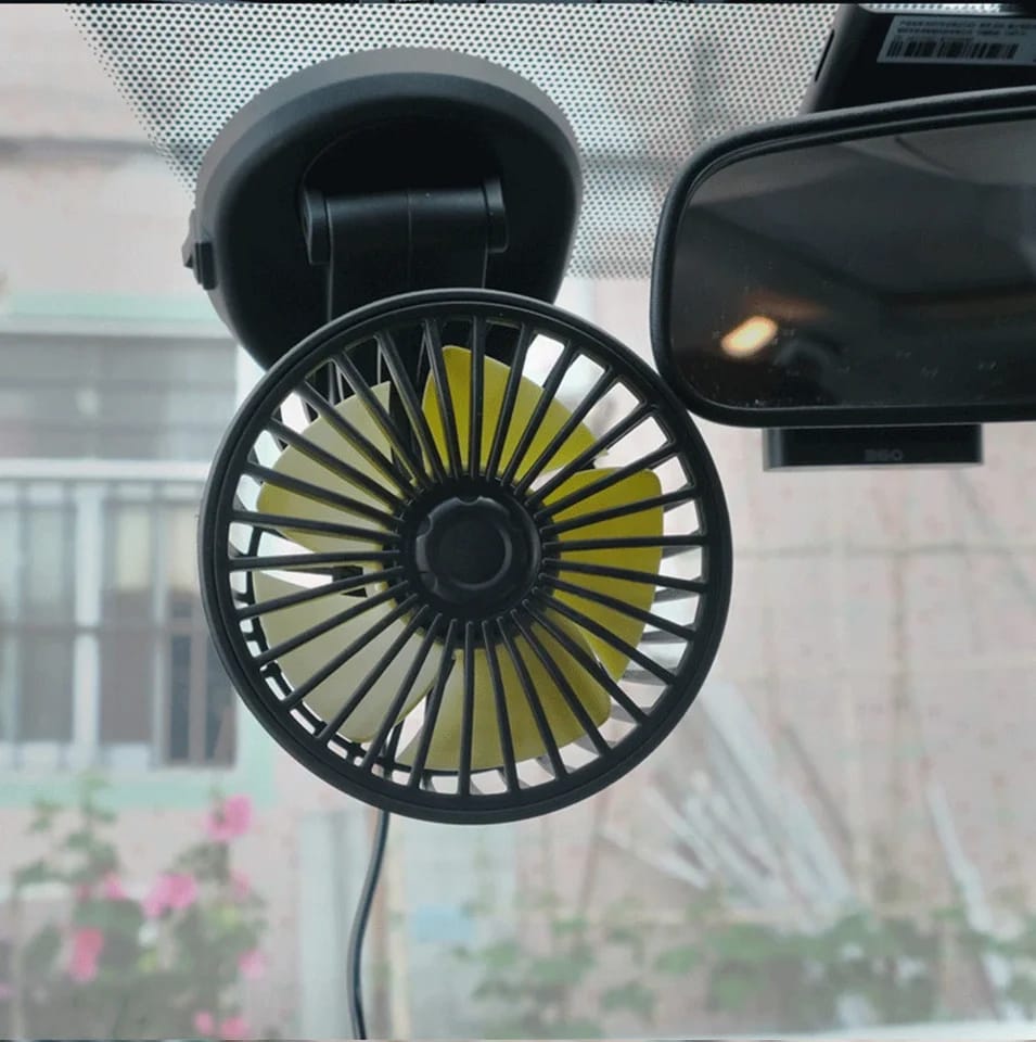 Portable Car Cooling Fan | Multi-Angle Rotatable with USB cable for Car