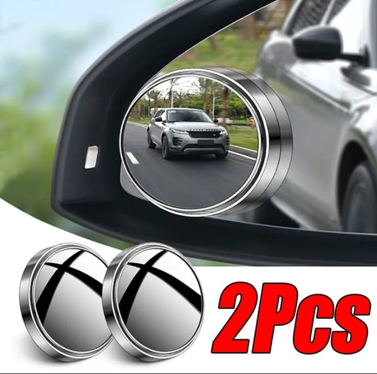 2 PCs rotatable Car Round Mirror Original Glass Rear view Blind spot