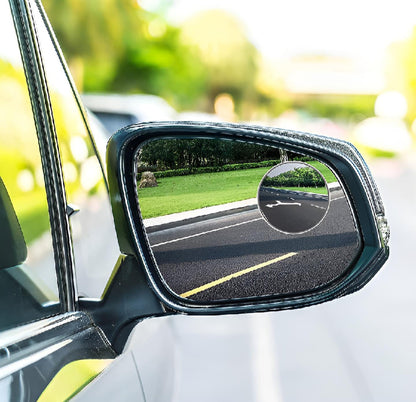 2 PCs rotatable Car Round Mirror Original Glass Rear view Blind spot