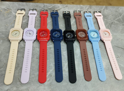 Curren Rubbar Belt Ladies Watch Model Square - Without Box