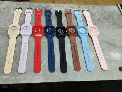 Curren Rubbar Belt Ladies Watch Model Square - Without Box