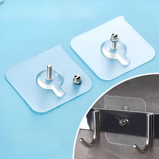 ( pack of 4 )Strong Adhesive Seamless Wall Hook Nail Screw Rod