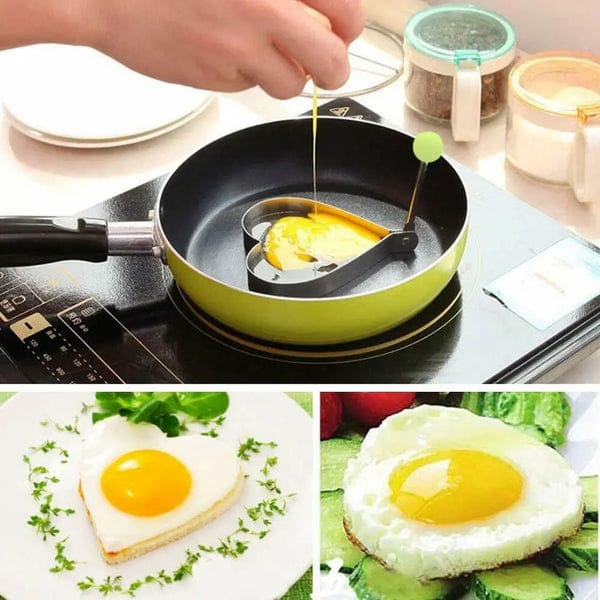 Pack of 4 Egg Shaper Kitchen Tools Star, Heart, Round, Flower Shaped