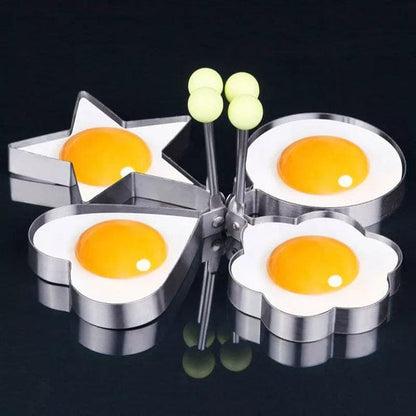 Pack of 4 Egg Shaper Kitchen Tools Star, Heart, Round, Flower Shaped