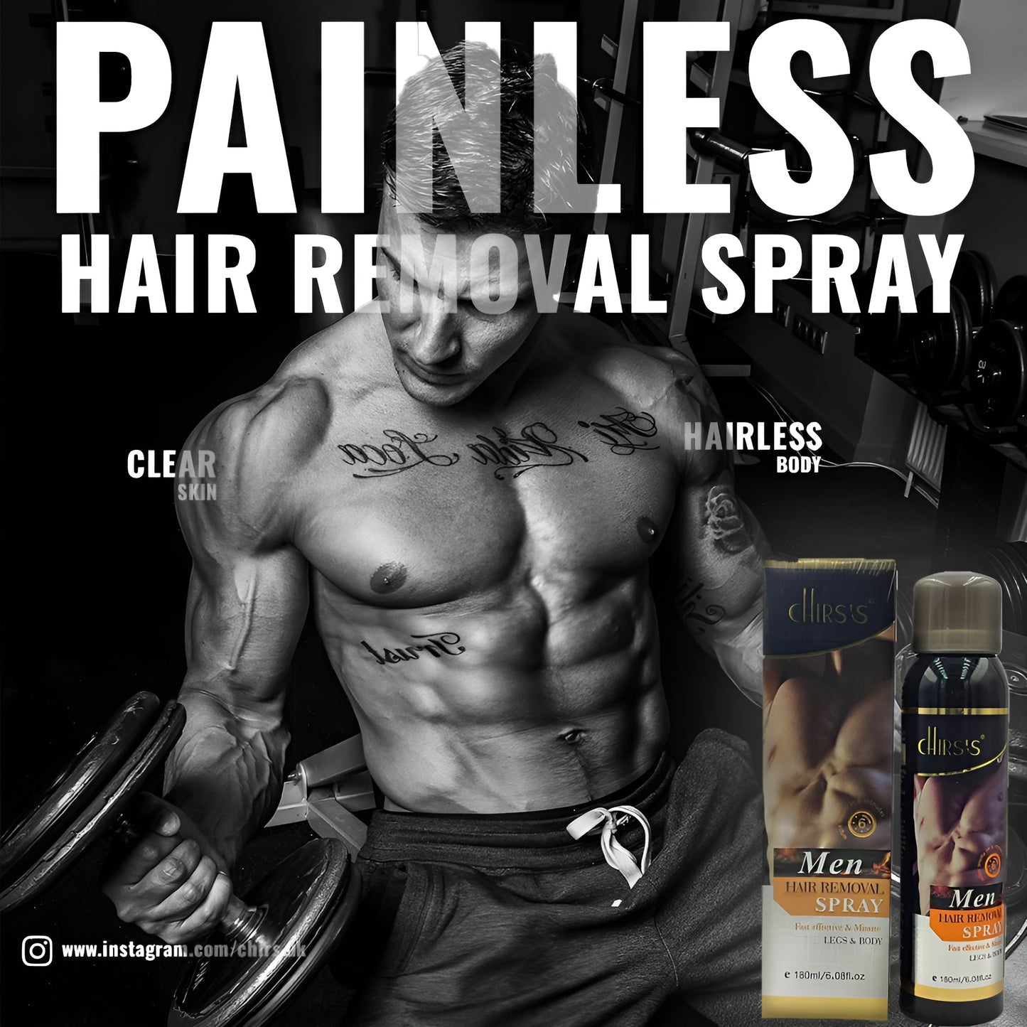 CHIRS'S HAIR REMOVAL SPRAY FOR MEN - 180ml