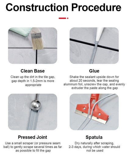 (280ML)Tile Reform Glue Tiles Gap Filler Agent | Waterproof Grout Sealant Adhesive