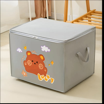 Lucky Teddy Bear Storage Bag - Clothes &amp; Toy Organizer | Cartoon
