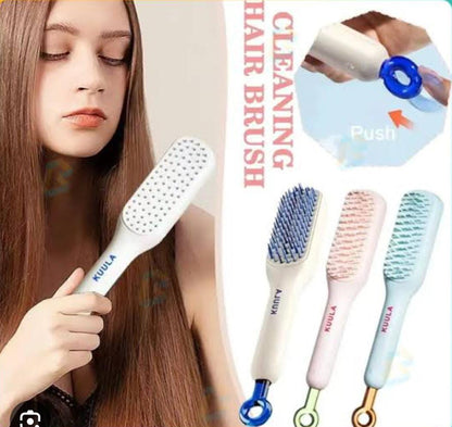 Self Cleaning Hair Brush, One-Click Cleaning Telescopic Hair Comb - Without box