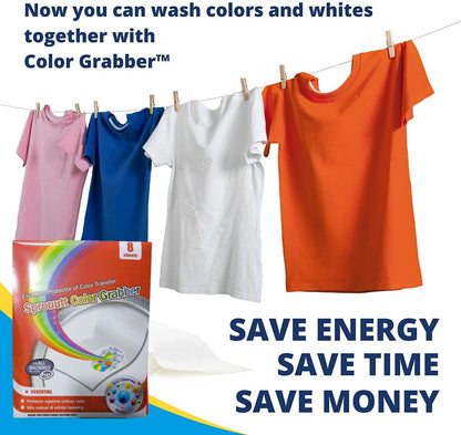 Sprouutt Color Grabber - 8 Sheets Stain Remover | Protects Laundry From