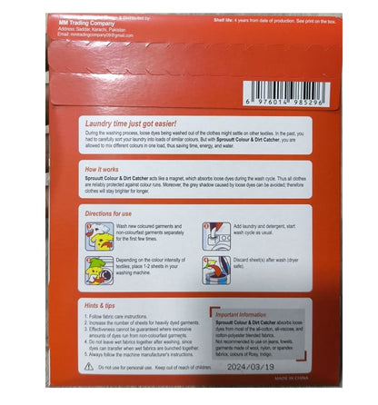 Sprouutt Color Grabber - 8 Sheets Stain Remover | Protects Laundry From