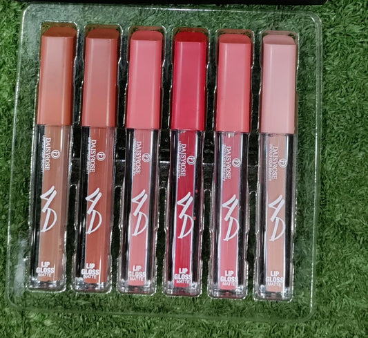 6 Pcs Matte 4D Lipgloss | lip gloss for Girls &amp; women