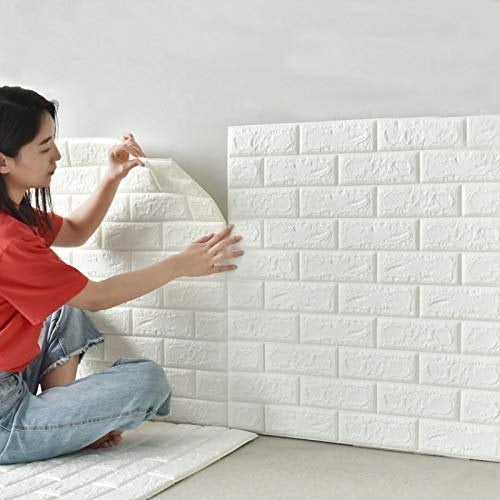 3d Wall Stickers Faux Brick White Brick | Bedroom Home Decor Waterproof