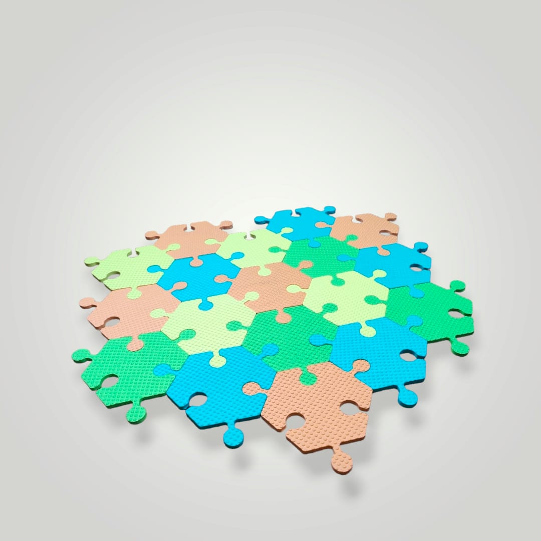 Multi colour Puzzle Tiles 1ft - EVA foam puzzle mat suitable for