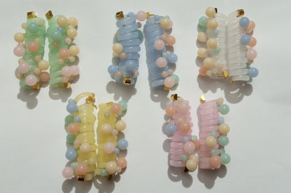 (pack of 2 )Girls hair plastic Telephone Wire Spiral (random color)