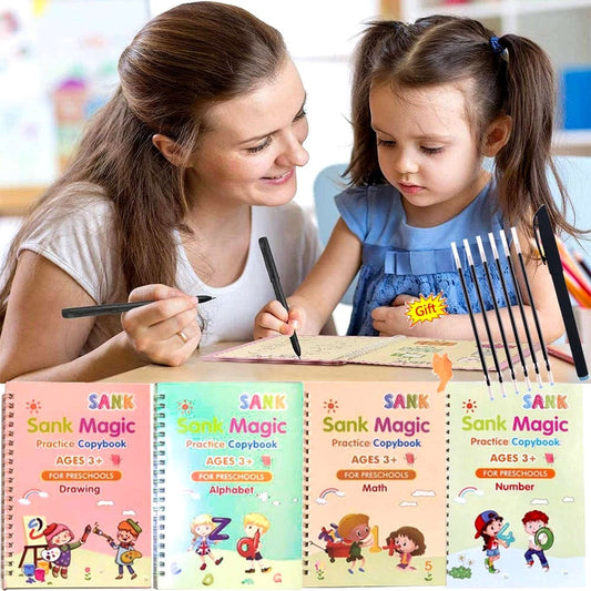 Pack of 4 Sank Magic book Practice | Tracing Handwriting First
