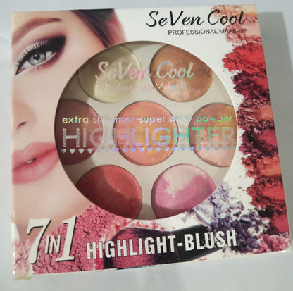 (Pack of 2) Seven Cool Blush &amp; 2 in 1 Mascara Liner