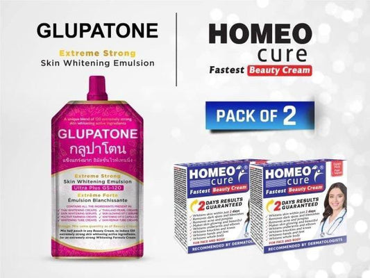 2 Homeo Cure Beauty Cream &amp; 1 Glupatone Pack Of 3