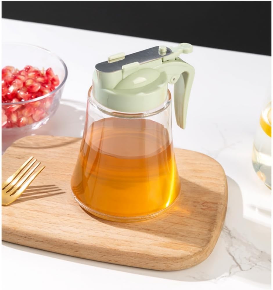 Honey Dispenser No Drip - Easy Squeeze Syrup Dispenser Bottle for Efficient