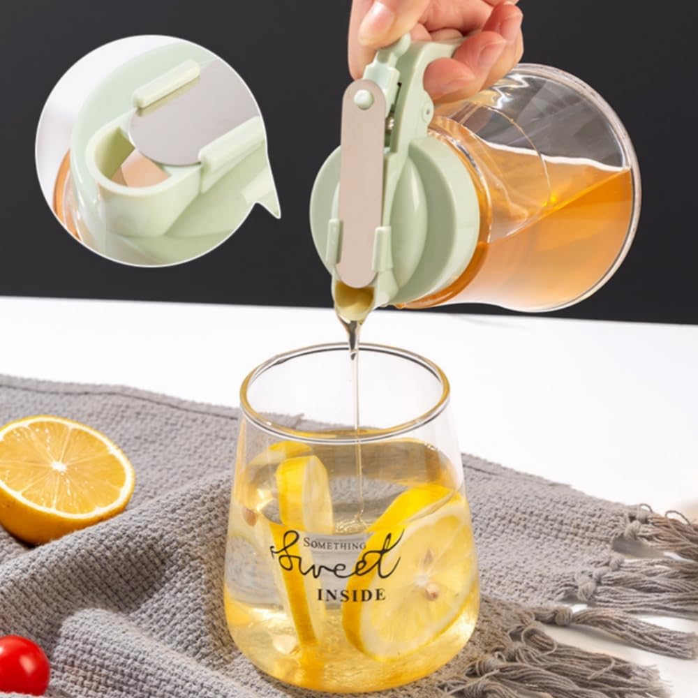 Honey Dispenser No Drip - Easy Squeeze Syrup Dispenser Bottle for Efficient