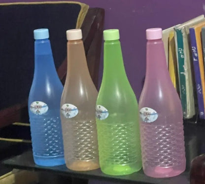 Pack Of 4 Plastic Jumbo Water Bottles (random color) 1.2 Ltr Each