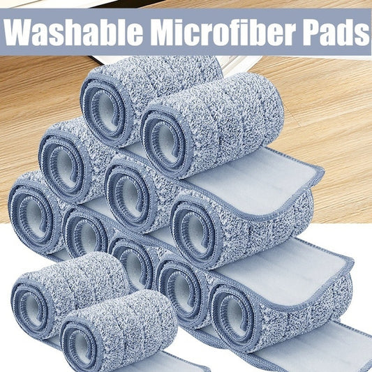Pack of 2 Washable Durable Replacement Microfiber Pads Dust Push Mop Cloth