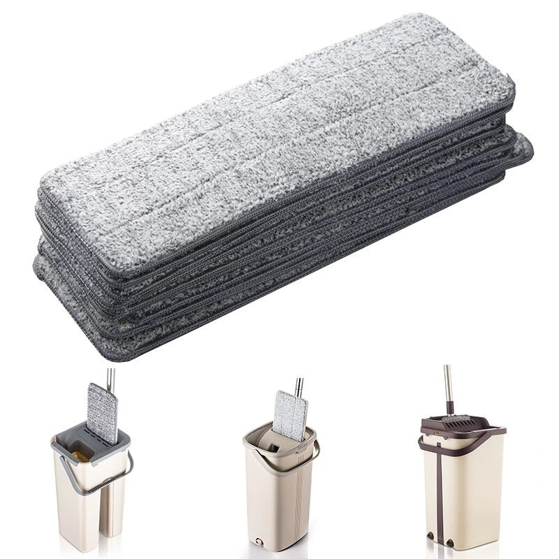 Pack of 2 Washable Durable Replacement Microfiber Pads Dust Push Mop Cloth