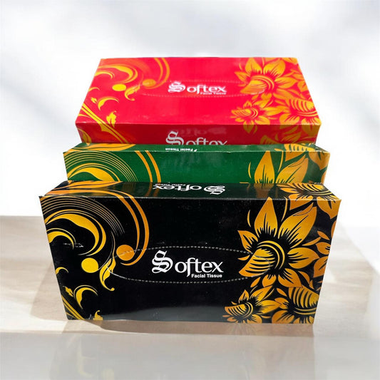 Pack Of 5 Softex Facial Tissue Box 50 Pulls Per Box