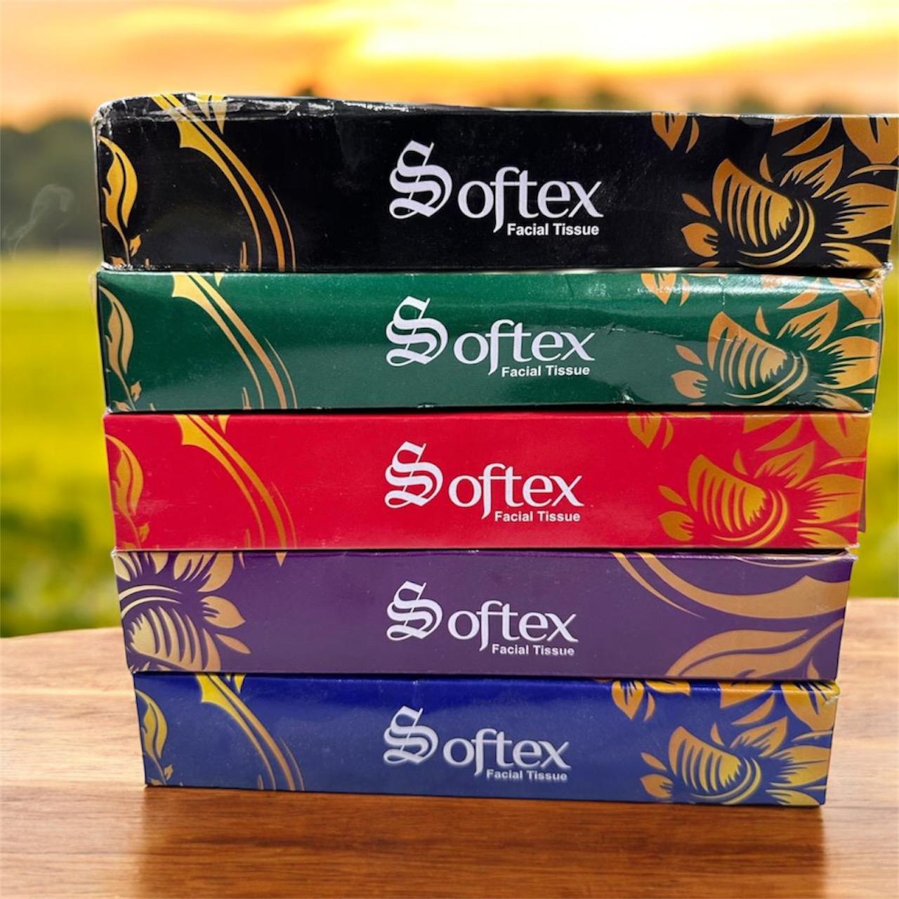 Pack Of 5 Softex Facial Tissue Box 50 Pulls Per Box
